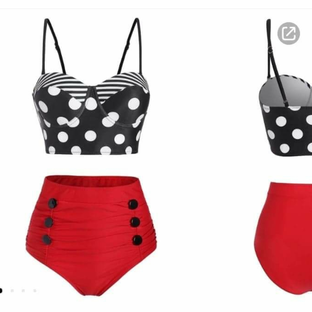 High Waist bikini vintage style bathing suit